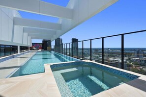 Pool - The Regal -  Modern LUX 2BR High-Floor apt with Ocean Views and Pool (Southport)