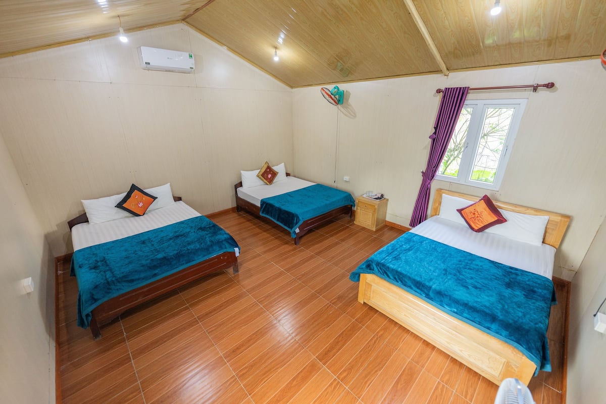 Family Triple Room, Garden View | Free WiFi, bed sheets