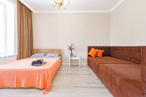 Iron/ironing board, free WiFi, bed sheets, wheelchair access - Adorable 1-bedroom apartment in superb Astana location (Nura District)