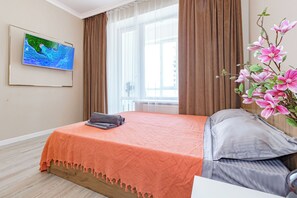 Iron/ironing board, free WiFi, bed sheets, wheelchair access - Adorable 1-bedroom apartment in superb Astana location (Nura District)
