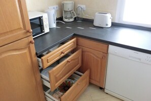 Jääkaappi, mikroaaltouuni, uuni, liesi