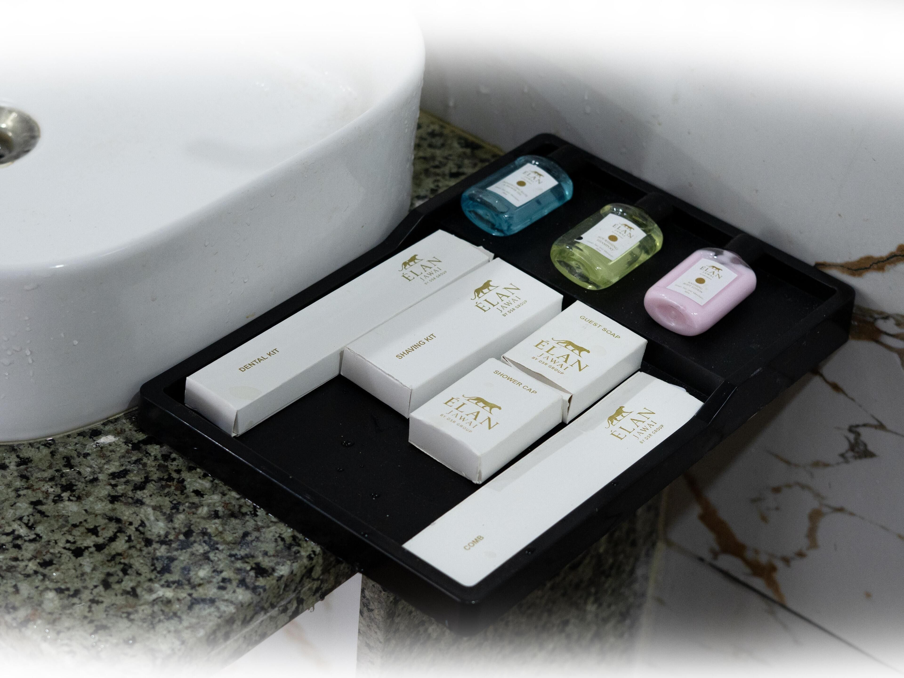 Free toiletries, hair dryer, towels, soap