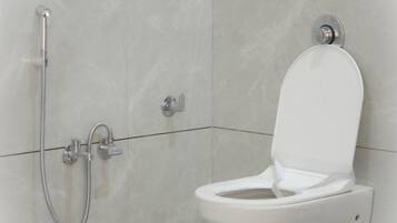 Free toiletries, hair dryer, towels, soap