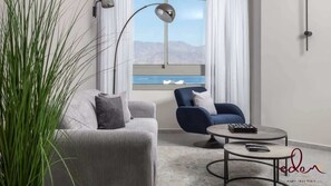 TV, offices - VIEW סוויטת חדר שינה וסלון במתחם סי סייד (Eilat)