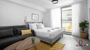 1 bedroom, WiFi, bed sheets - דירת סטודיו מעוצבת 50 מטר מהים - By Edom (Eilat)