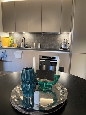 Private kitchen - Charming apartment in the heart of Strasbourg and the Christmas markets. (Strasbourg)