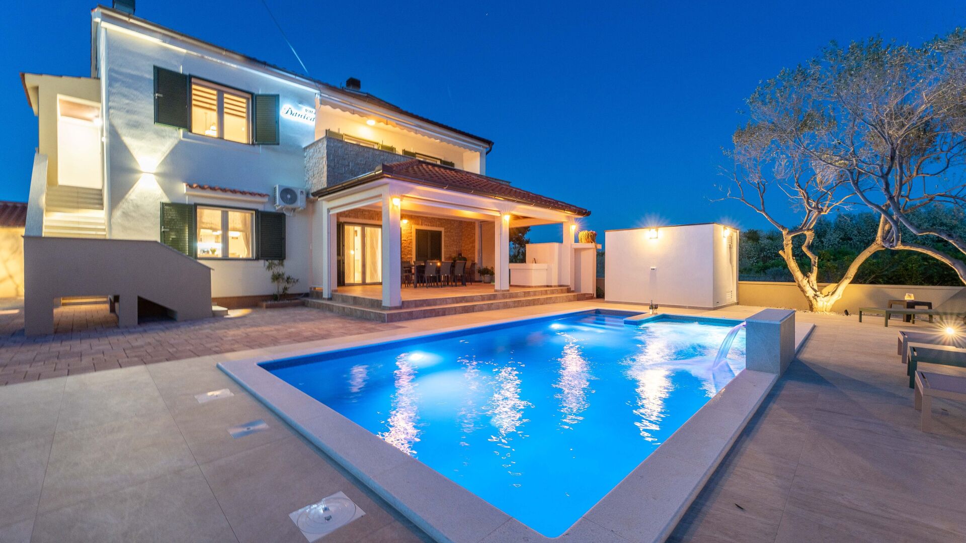 A heated pool