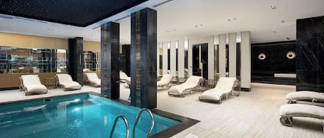 Indoor pool, outdoor pool