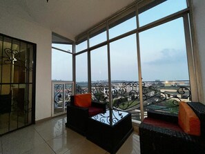 Premium Apartment, Balcony, City View | Balcony - Appart'hôtel Micheline Suites Bastos (Yaoundé)