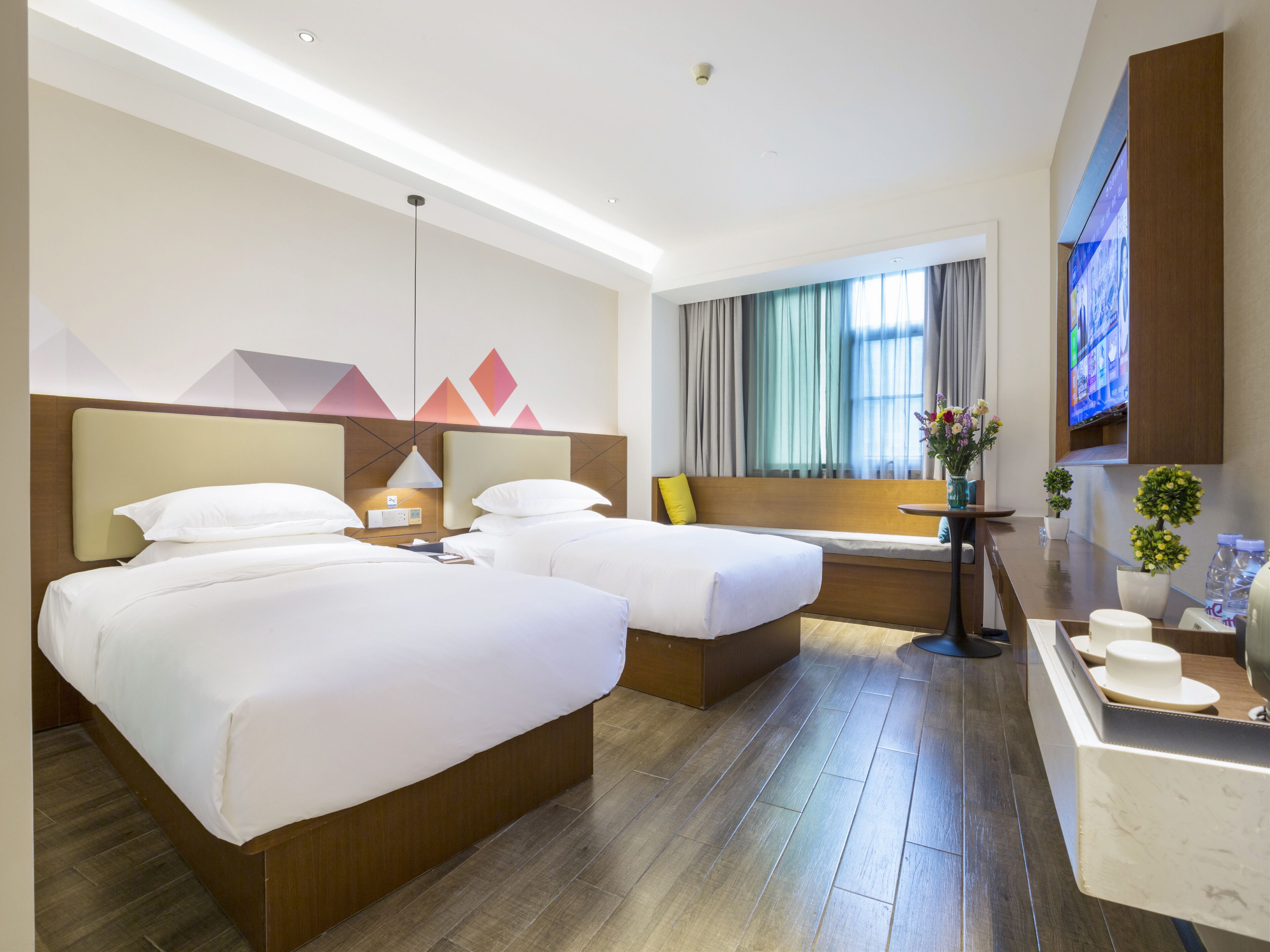 Standard Twin Room, Housekeeping, City View | Laptop workspace, free WiFi, bed sheets