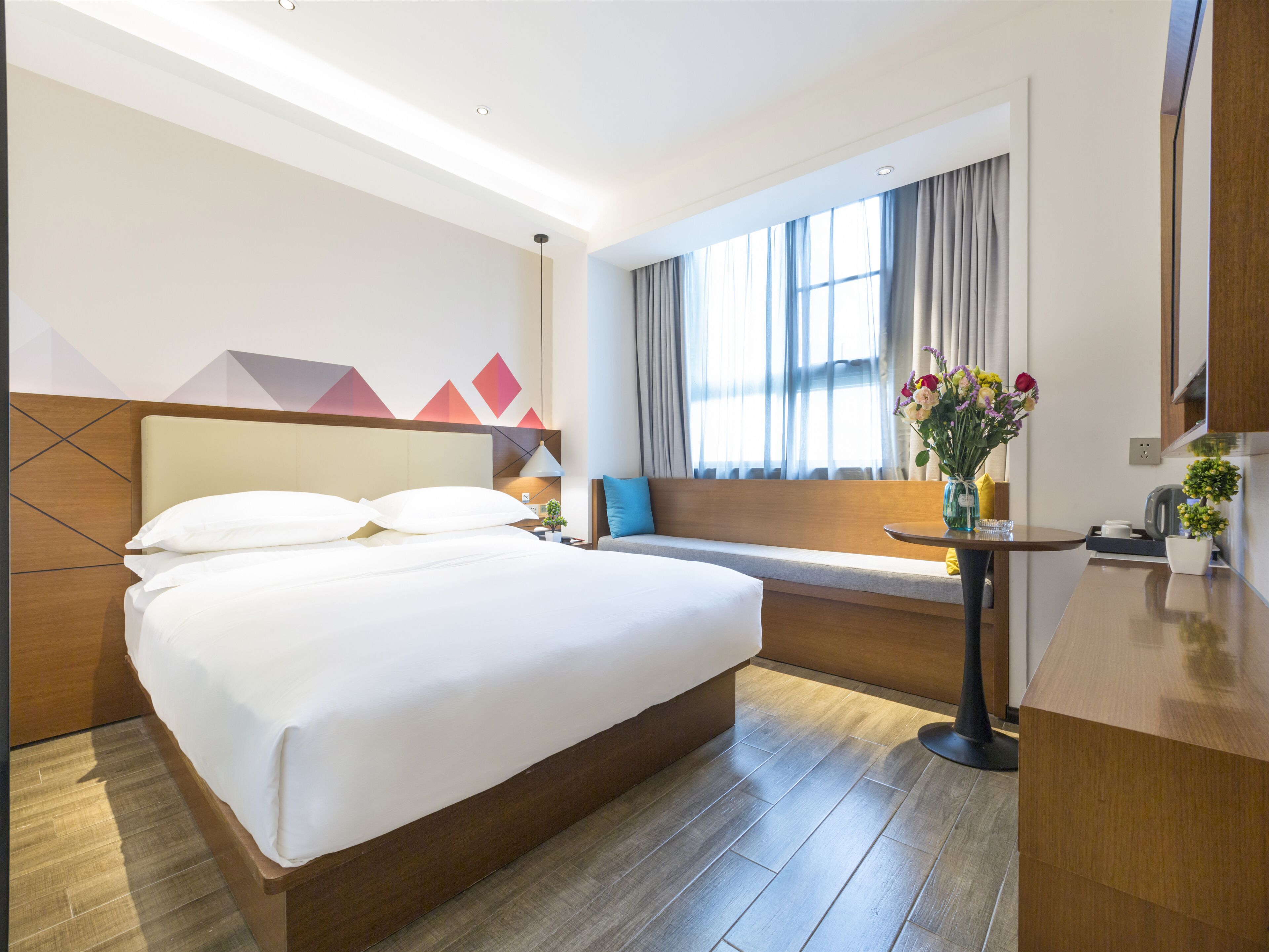 Basic Double Room, City View | Laptop workspace, free WiFi, bed sheets