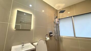 Standard Double Room, City View | Bathroom | Shower, hair dryer, towels, soap