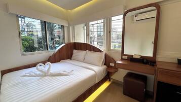 Standard Double Room, City View | Desk, laptop workspace, free WiFi