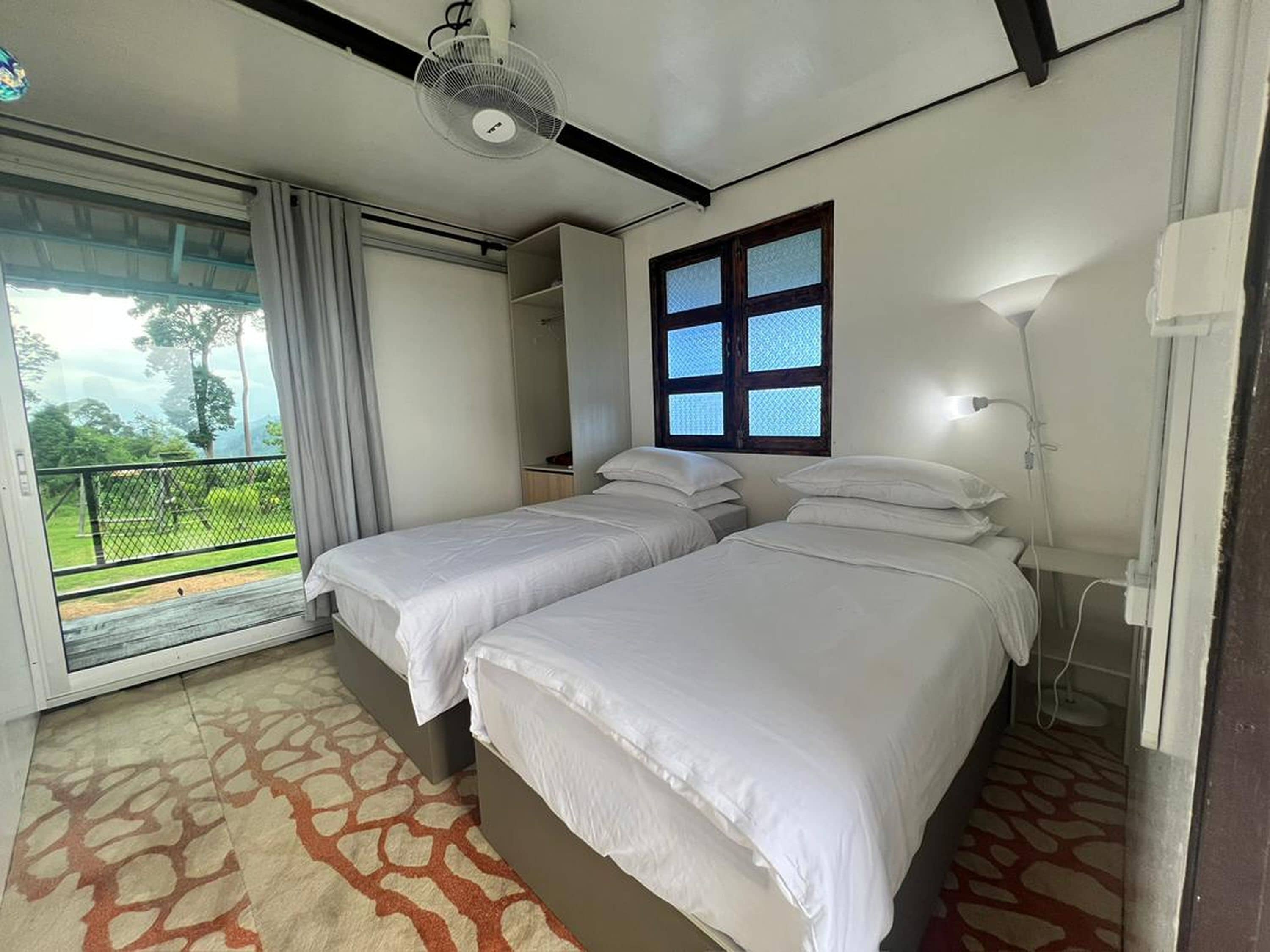 Desk, free WiFi, bed sheets