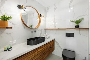 公寓, 陽台, 海灘景觀 | 浴室