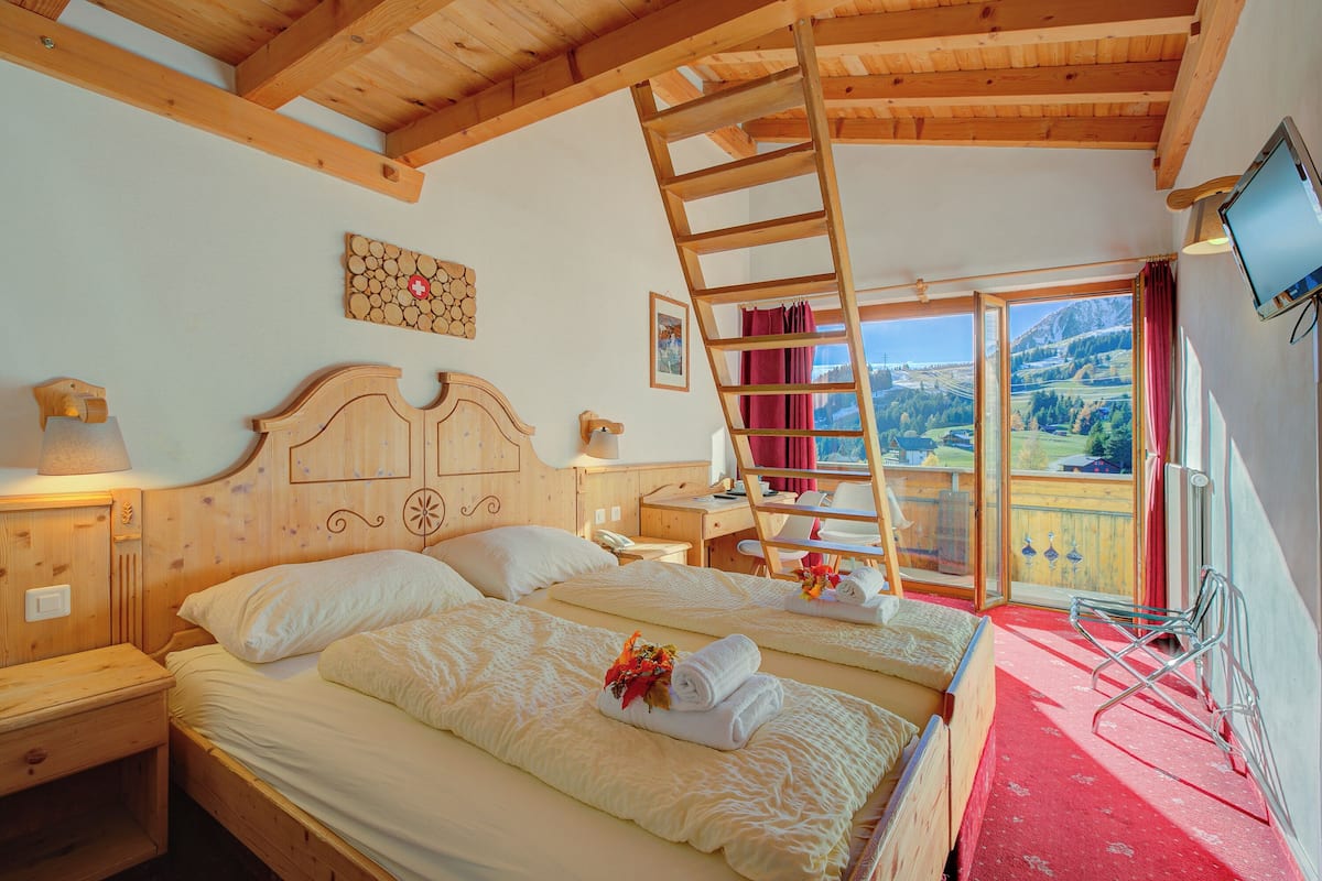 Studio familial, vue sur la montagne (Family Lofts With Balcony) | Accès au Wi-Fi (inclus), literie fournie