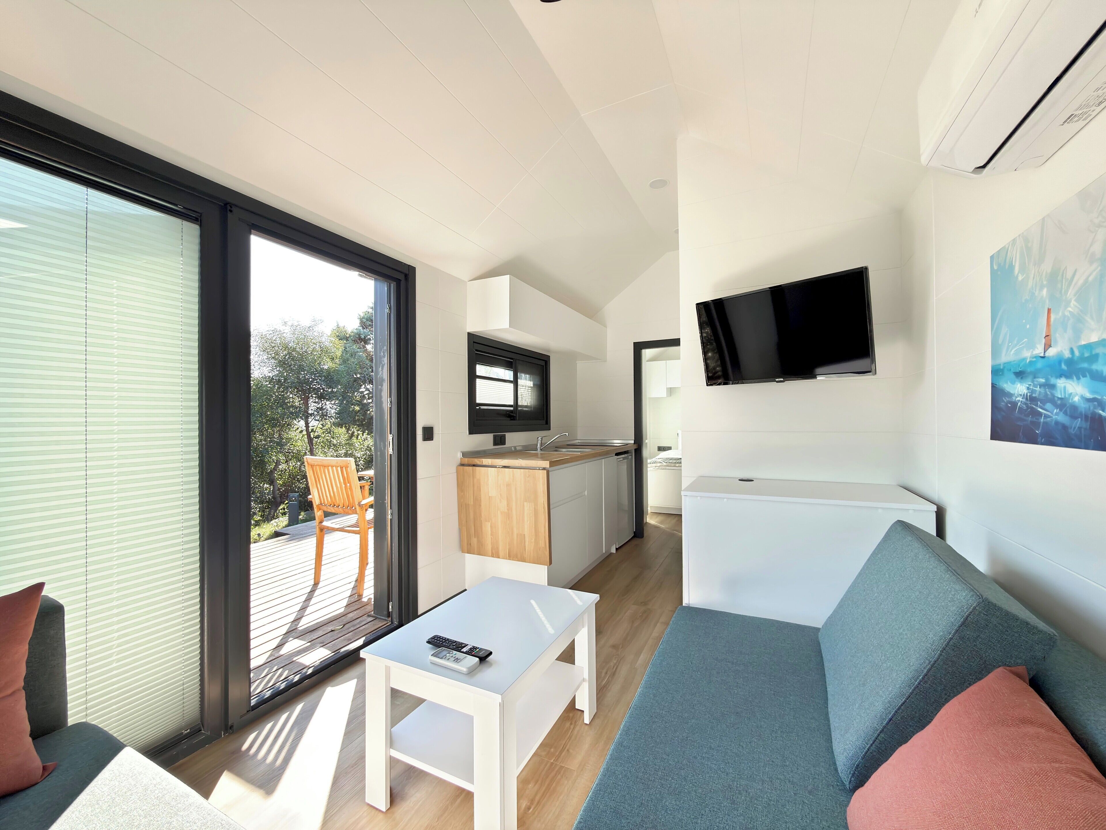 Mobile Home, 1 Bedroom, Terrace, Partial Sea View | Terrace/patio