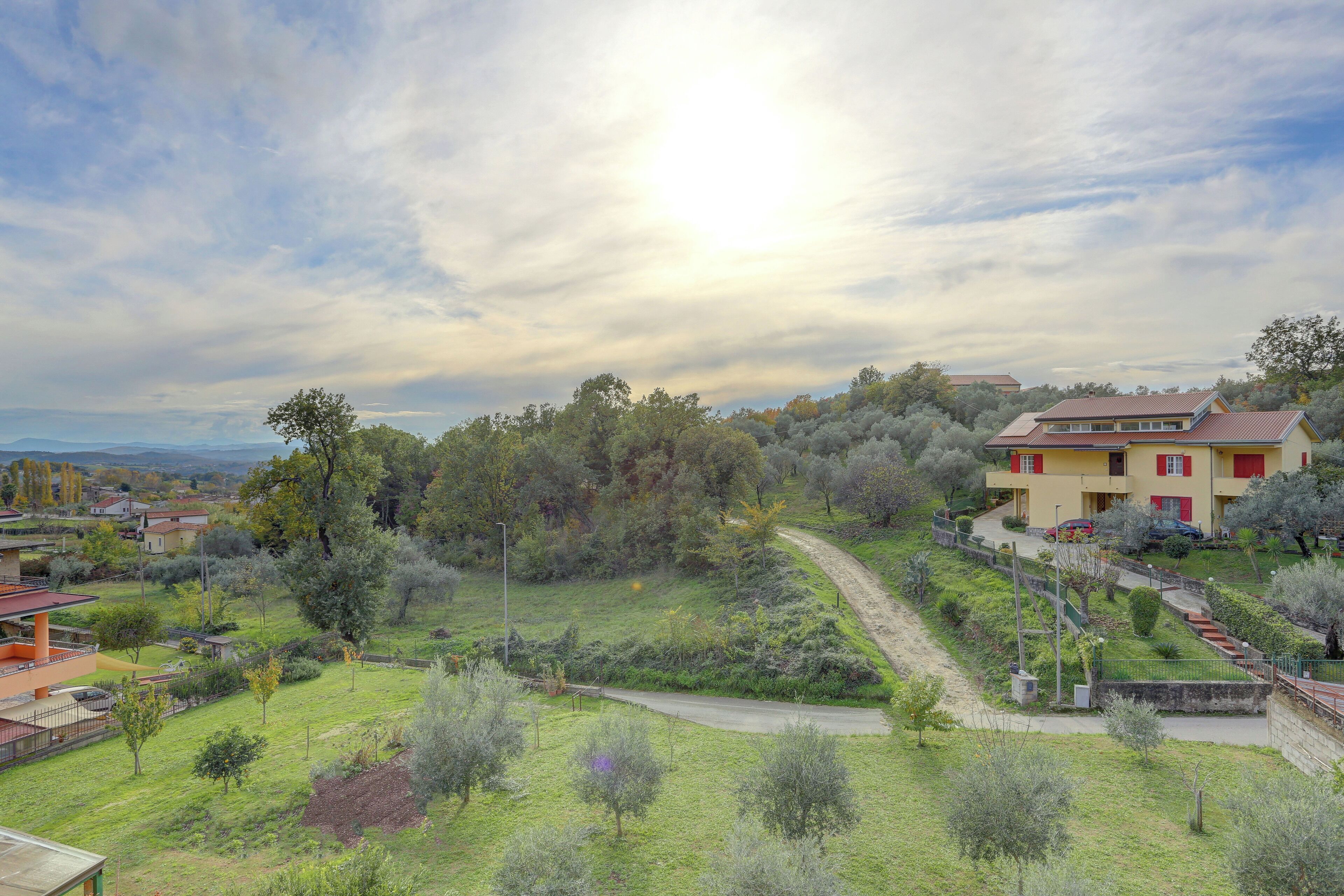 Vue sur la campagne depuis l’hébergement