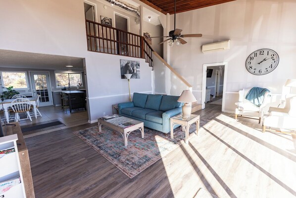 Smart TV, DVD player, books, computer monitors