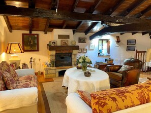 TV, fireplace, table tennis - Casa Rural Garata: Traditional House with Mountain Views, Private Terrace and Wi-Fi (Arantza)