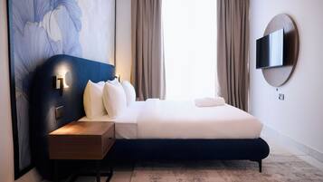 Apartamento, 1 habitación, no fumadores | Caja fuerte, escritorio, espacio para trabajar con un portátil