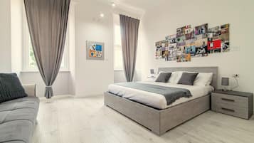 Apartamento | Roupas de cama premium, edredons de pluma, ferros/tábuas de passar roupa