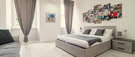 Premium bedding, down comforters, iron/ironing board, cribs/infant beds