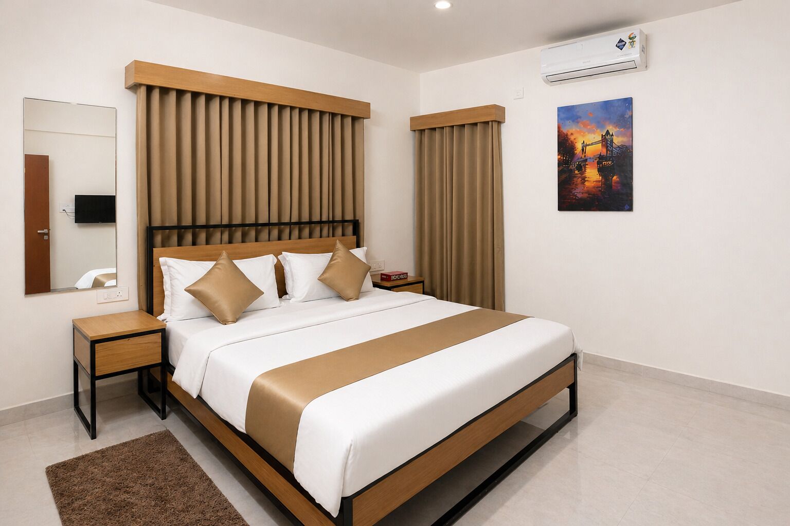 Deluxe Apartment, 2 Bedrooms | Desk, blackout curtains, soundproofing, iron/ironing board