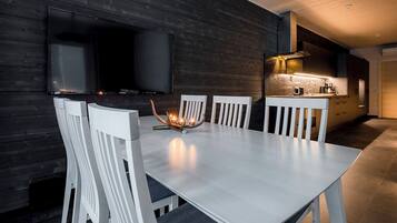 Desk, laptop workspace, blackout drapes, soundproofing