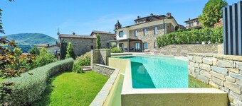 New! Villa, 'endless swimming' infinity pool; mountain views; walk facilities