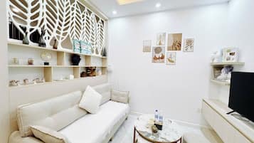 Studio, Balcony, Lake View | Living area | Flat-screen TV