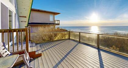 Dog friendly A frame cottage oceanfront with ocean views and two blocks from beach