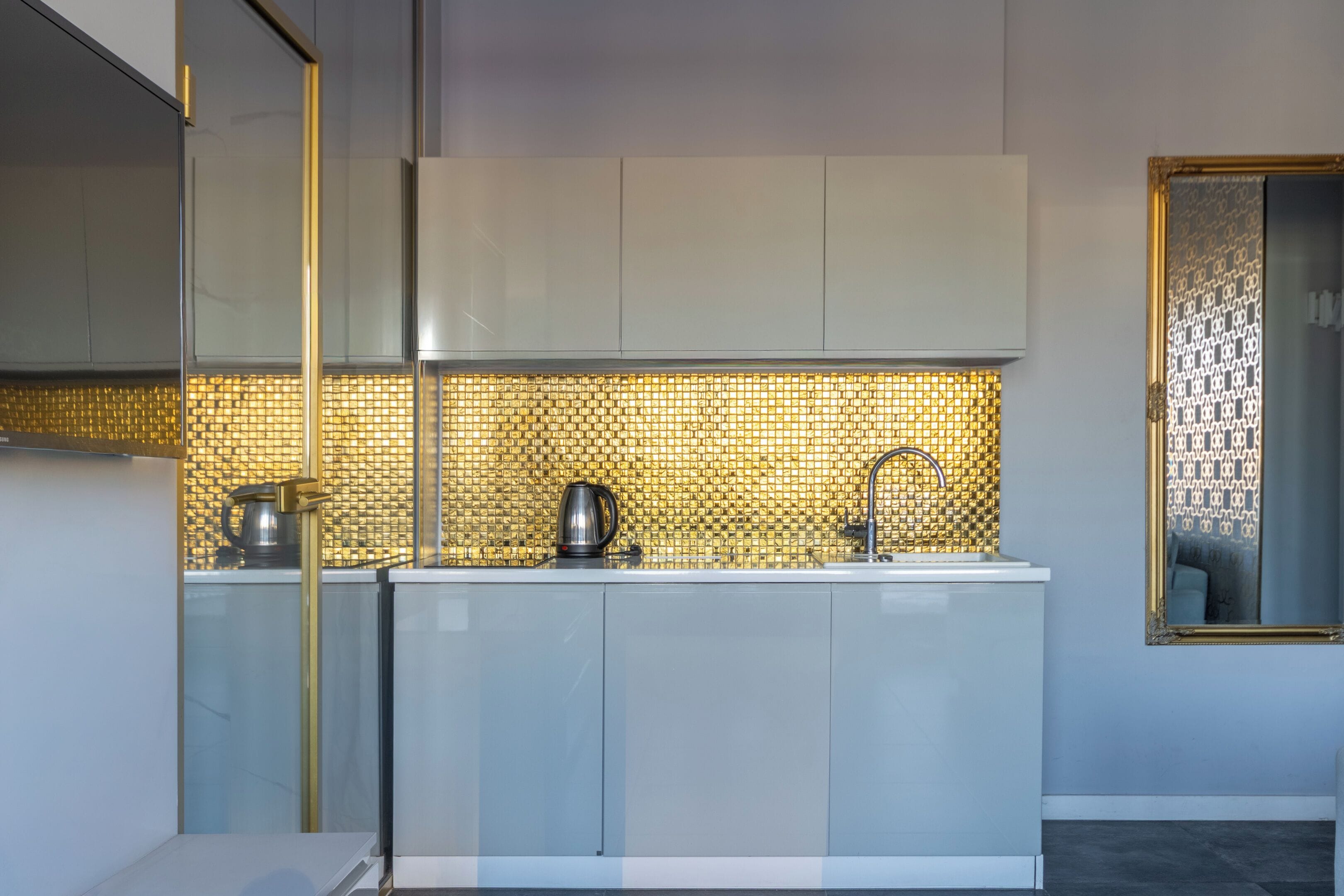 Suite estudio (36B) | Cocina privada | Tetera eléctrica 