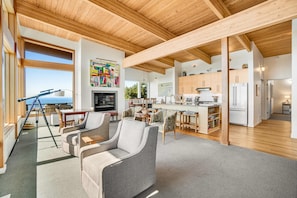 Interior - New home with unparalleled ocean views and private hot tub dogs welcome (Lincoln City)