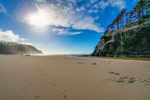 Beach nearby - Dog-Friendly Home with Private Hot Tub and Views of Proposal Rock and the Ocean (Neskowin)