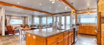 Beachfront home with amazing ocean views entertainment space and balcony