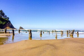 On the beach - Third floor beachfront condo with a balcony full kitchen and ocean views (Neskowin)