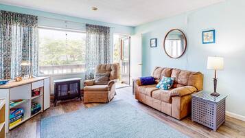 TV, fireplace, DVD player