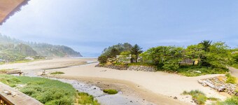 Dog friendly oceanfront condo with beach access and updated interior