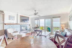 TV, fireplace, DVD player, offices