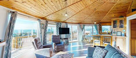 Televisión, reproductor de DVD, estéreo, oficina