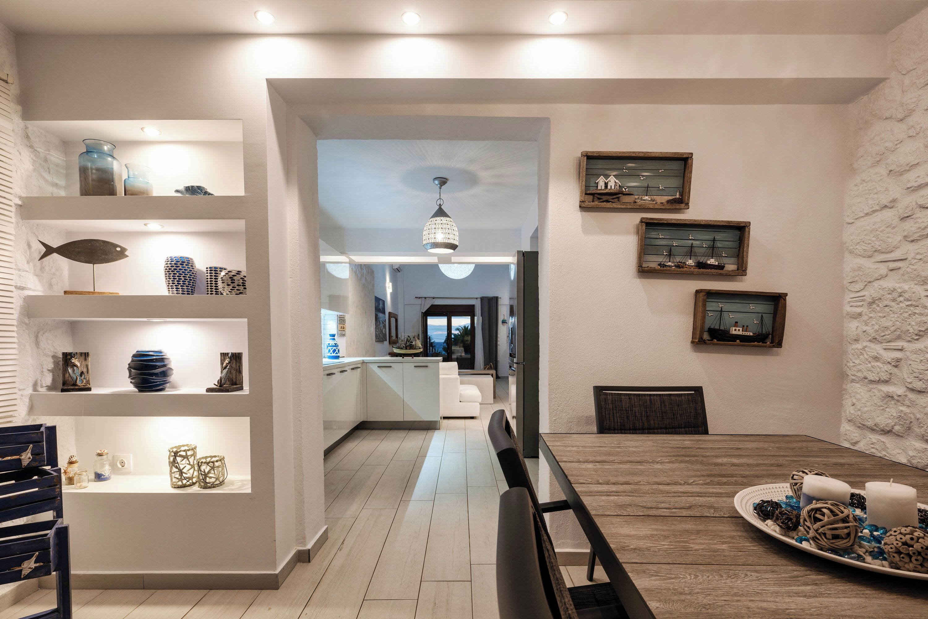 Helios Villa with Private Pool | Eget kök | Kylskåp, mikrovågsugn, ugn och diskmaskin