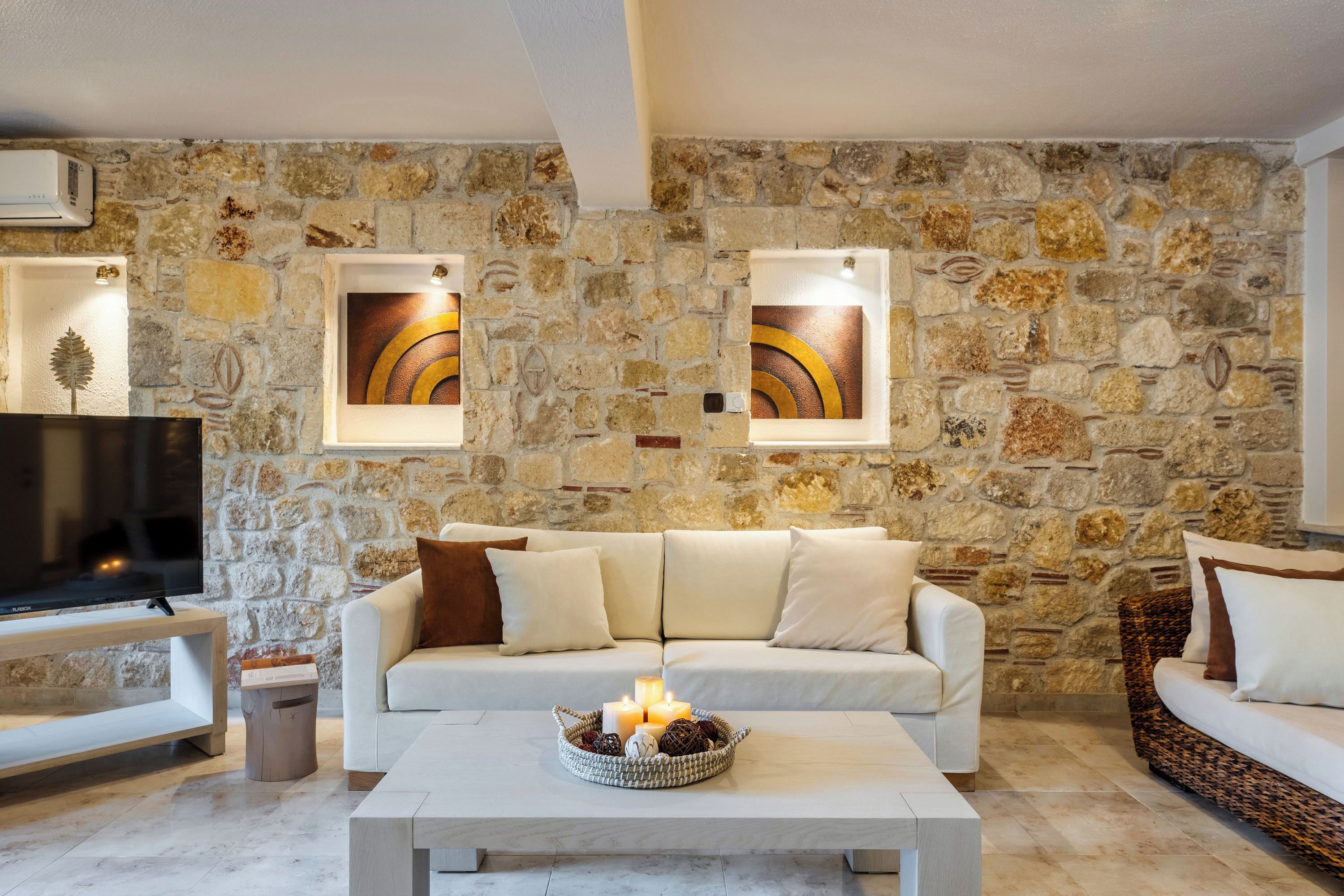 Anemos Villa with Private Pool | Coin séjour