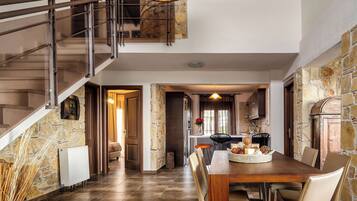 Blue Villa with Private Pool | Living area | 42-inch Smart TV with satellite channels