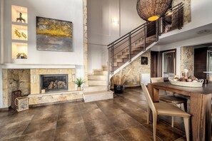 Blue Villa with Private Pool | Living area | 42-inch Smart TV with satellite channels