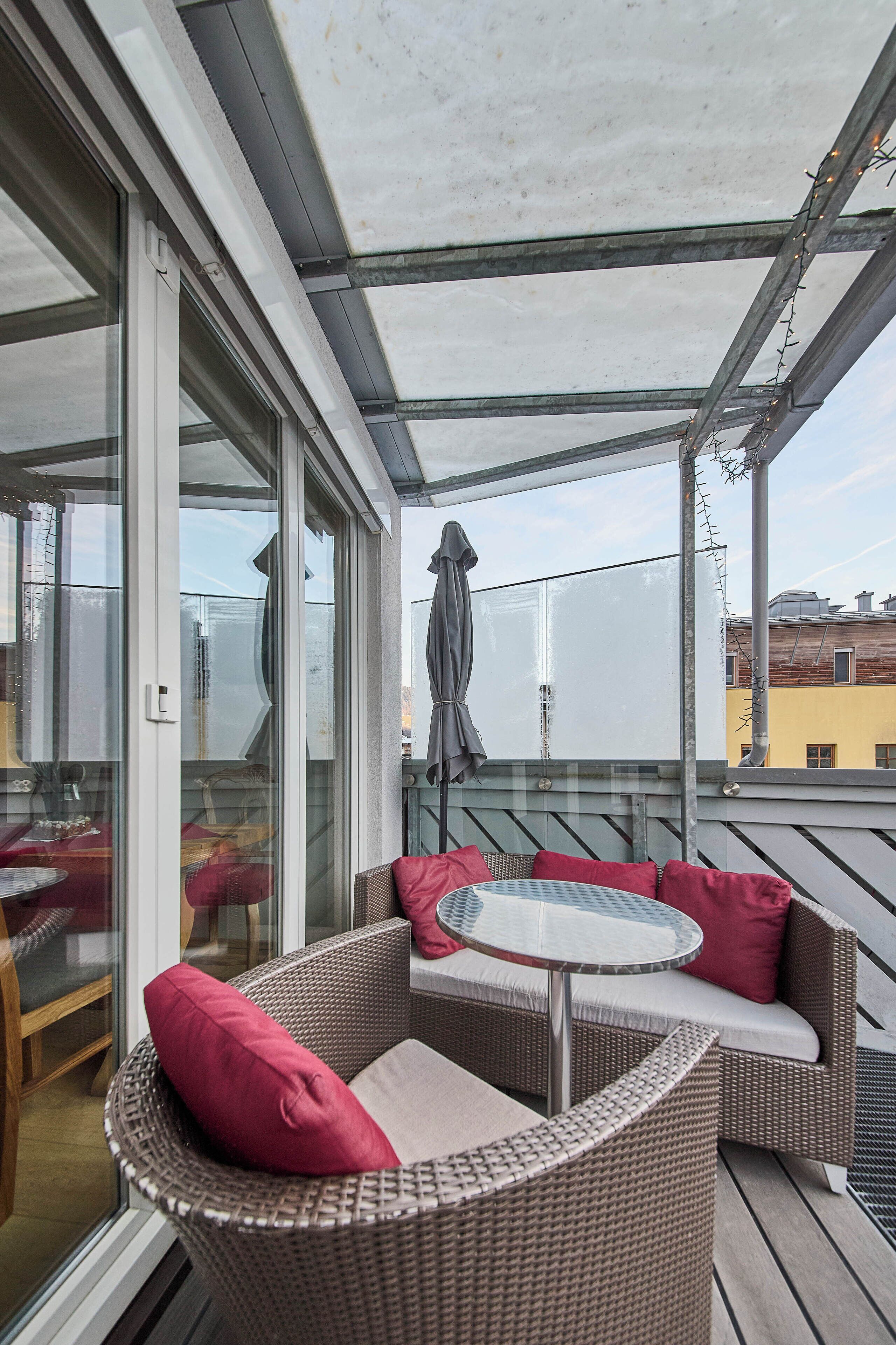 Comfort-Apartment, 1 Schlafzimmer, Nichtraucher, Haustiere nicht gestattet | Blick vom Balkon