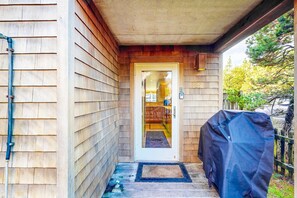 Exterior detail - Coastal home walking distance to the beach with outdoor shower and fireplace (Pacific City)