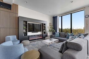 TV, table football, offices