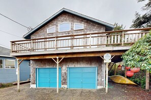 Exterior - Cozy coastal home with deck ocean views and firepit 4 blocks to beach (Cape Meares)
