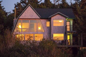 Exterior - Ocean and lake view home with private hot tub and beach access (Cape Meares)